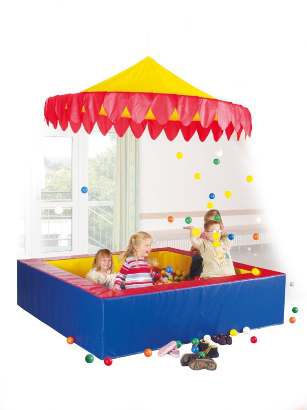 Blumenbaldachin Dm 190 cm, gelb/rot
